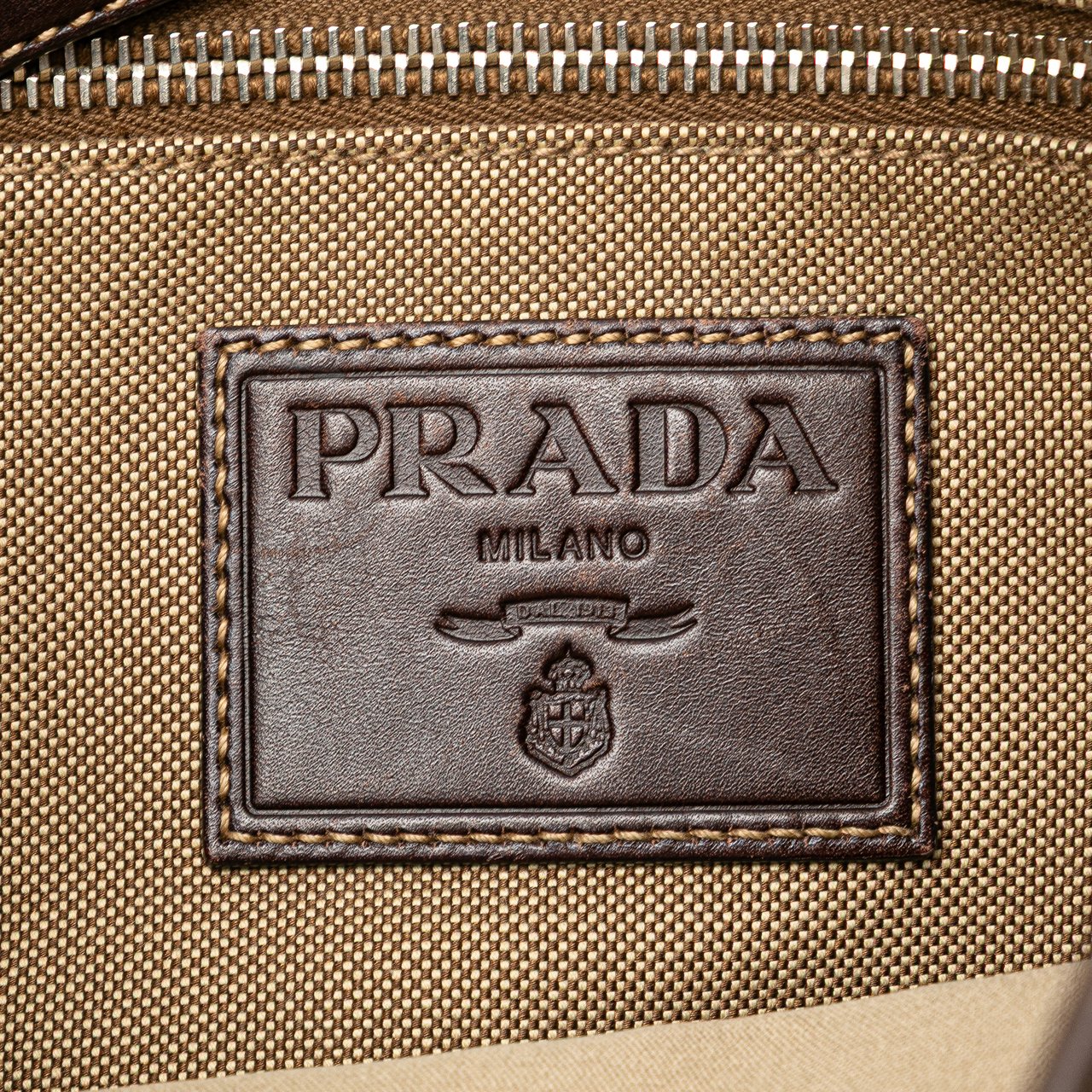 Prada Canvas Canapa Logo Crossbody Bruin