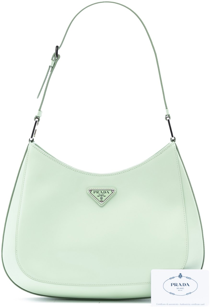 Prada Spazzolato Cleo Shoulder Bag Groen