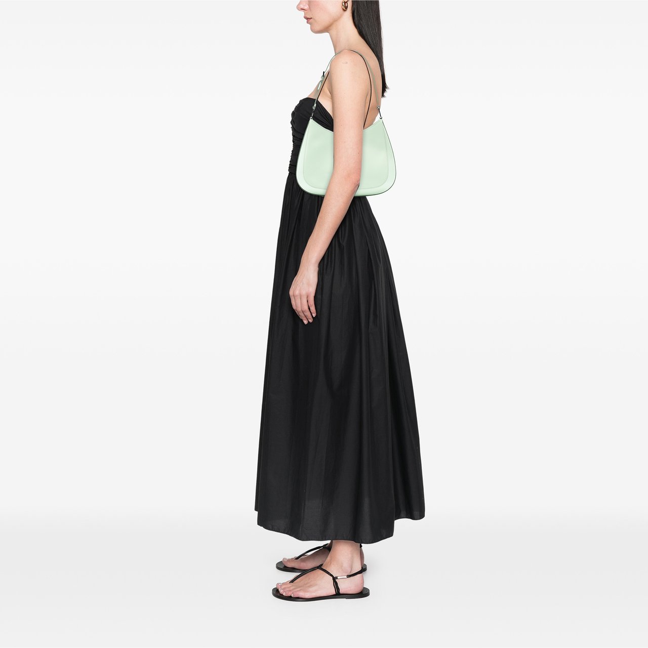 Prada Spazzolato Cleo Shoulder Bag Groen