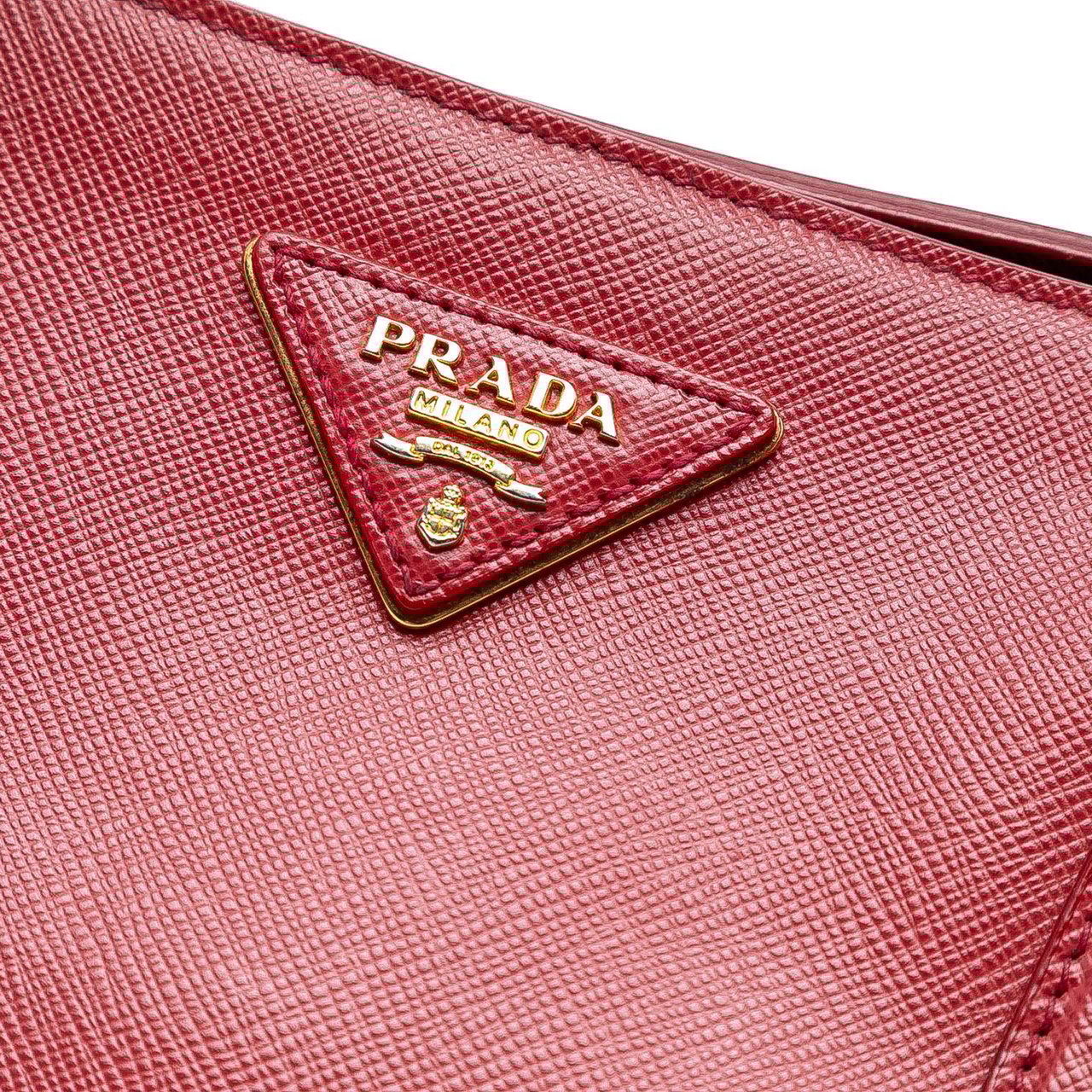 Prada Large Saffiano Lux Galleria Satchel Rood