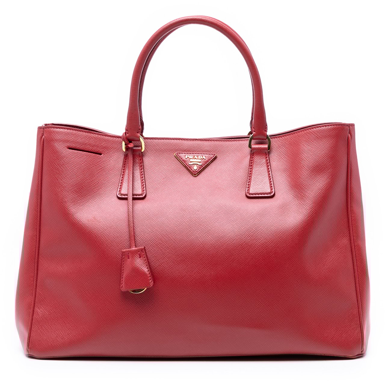Prada Large Saffiano Lux Galleria Satchel Rood