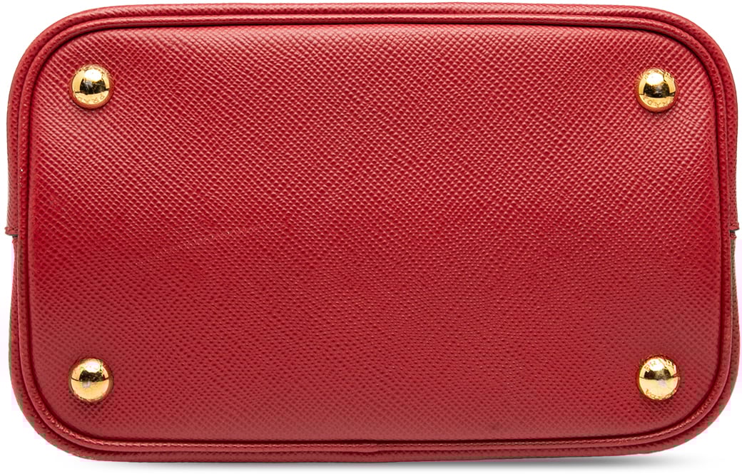 Prada Medium Saffiano Cuir Panier Satchel Rood