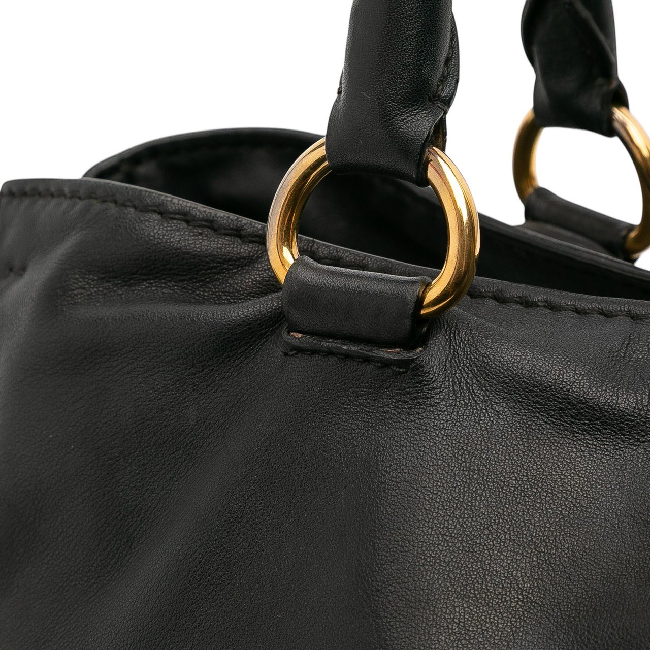 Prada Soft Calf Satchel Zwart