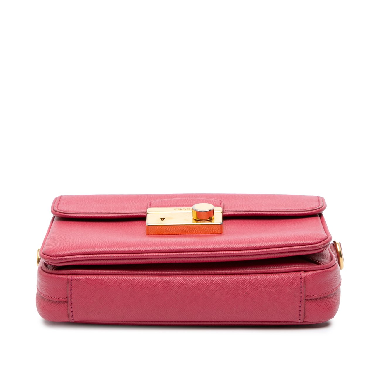 Prada Saffiano Sound Lock Satchel Roze