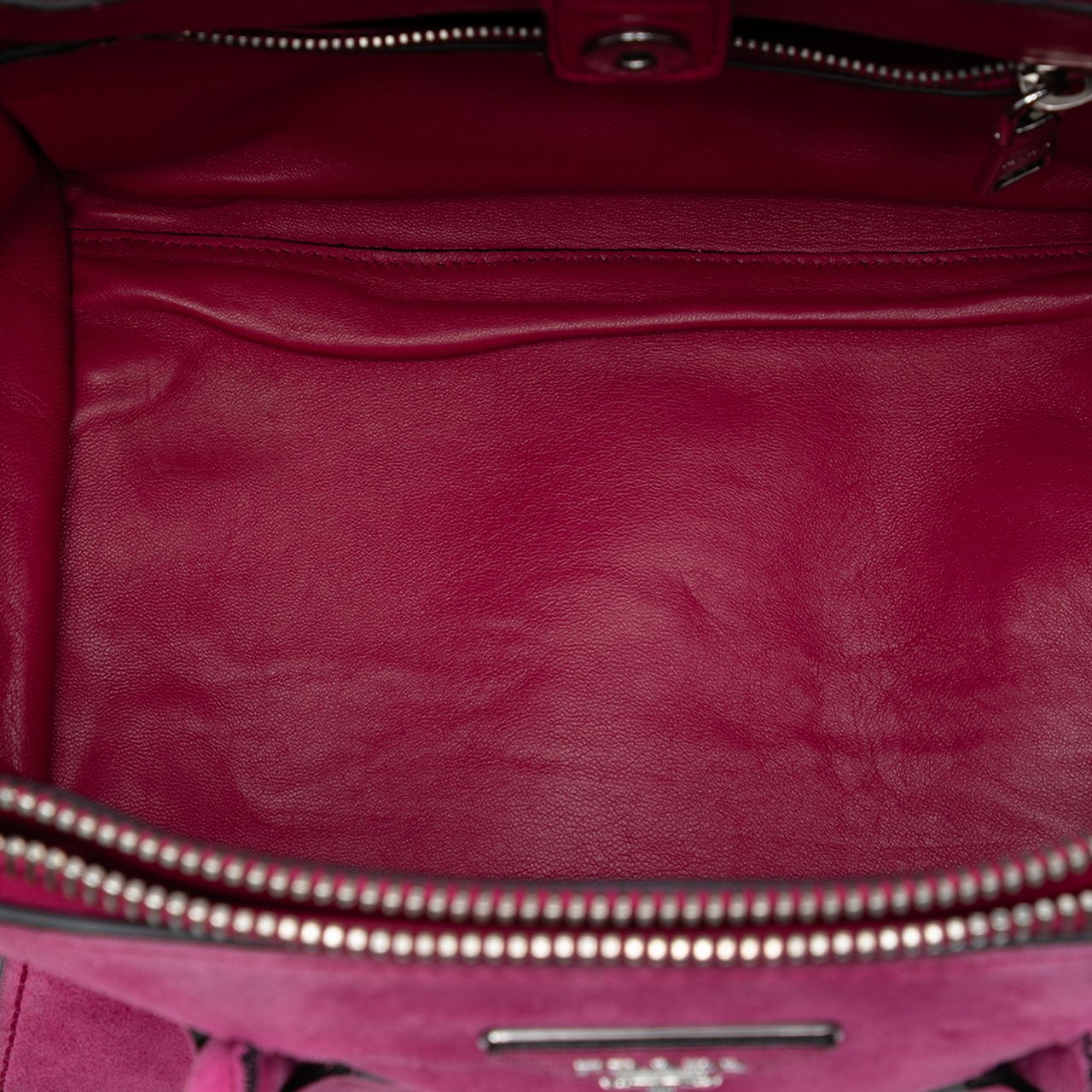 Prada Small Scamosciato Twin Pocket Satchel Roze