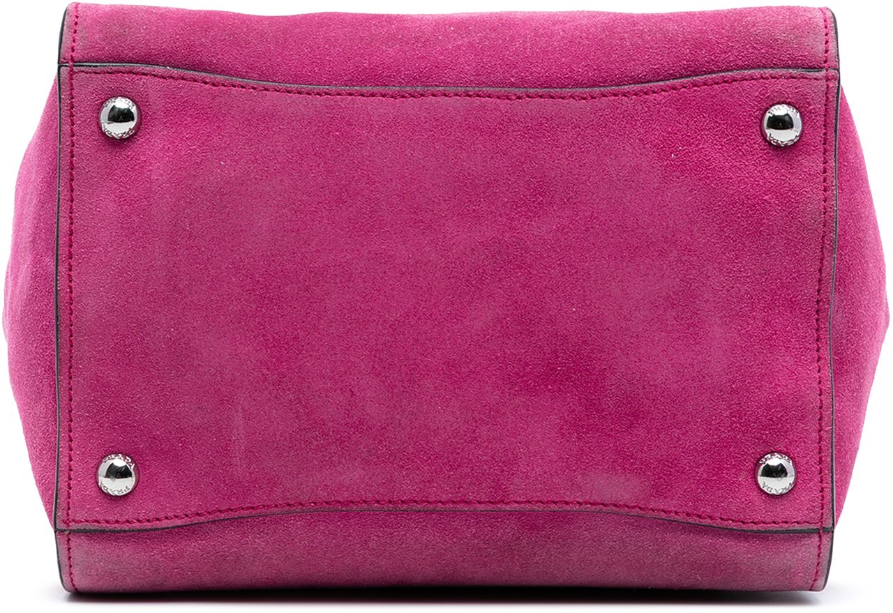 Prada Small Scamosciato Twin Pocket Satchel Roze