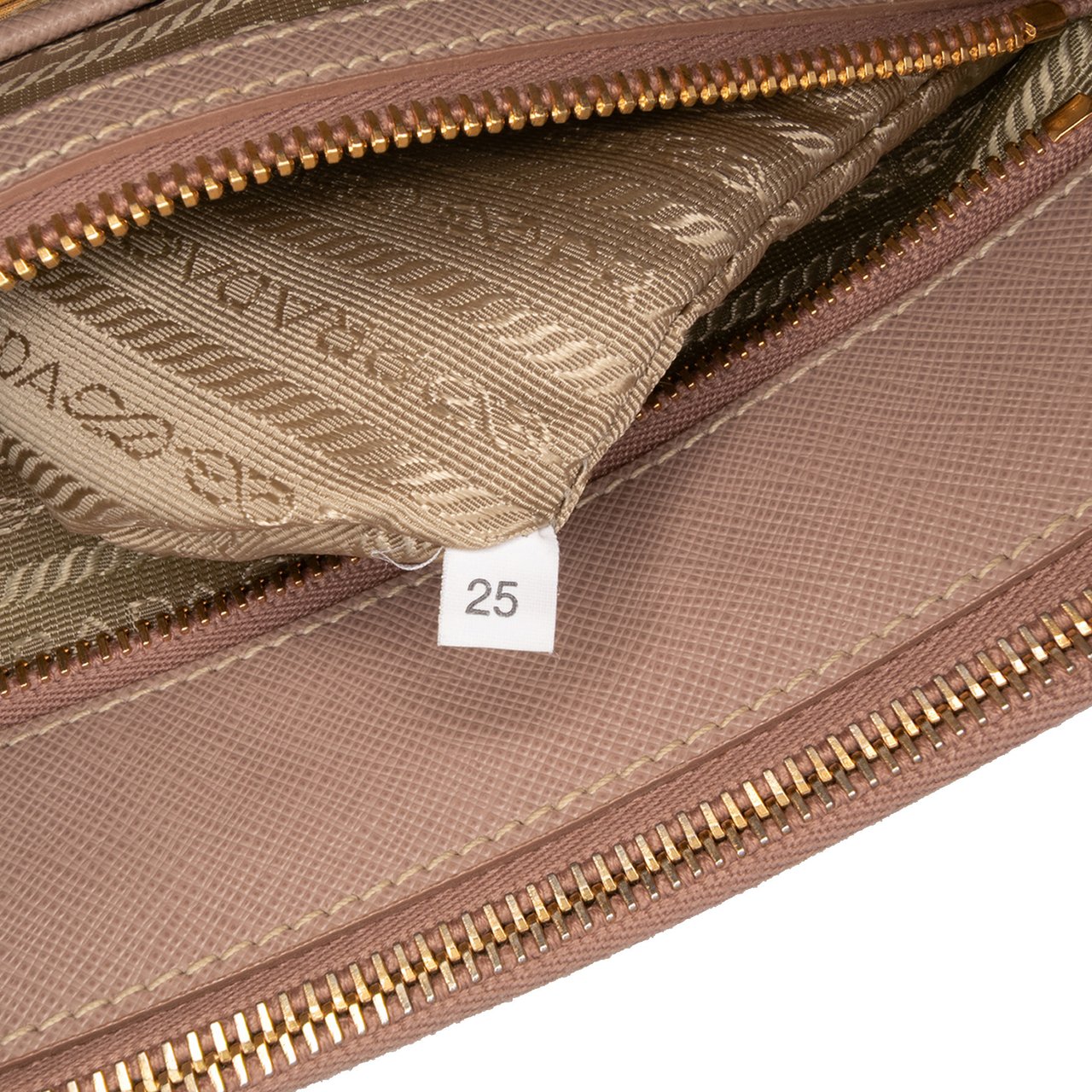 Prada Large Saffiano Lux Galleria Double Zip Satchel Bruin
