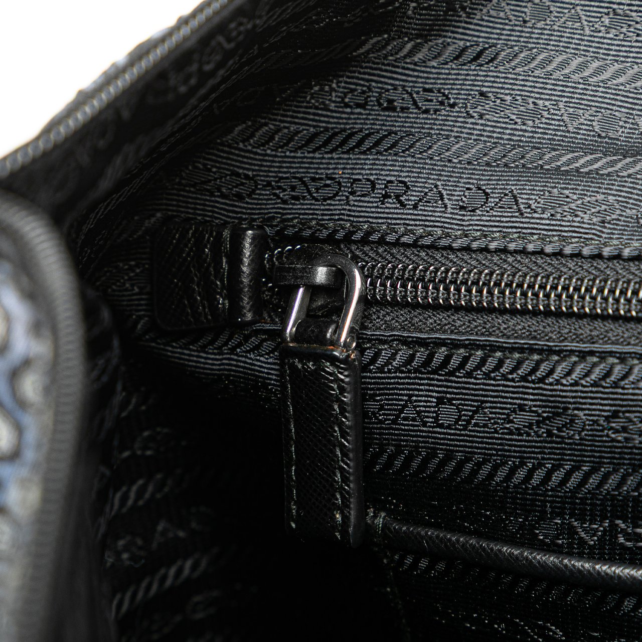 Prada Tessuto Stampato Satchel Blauw
