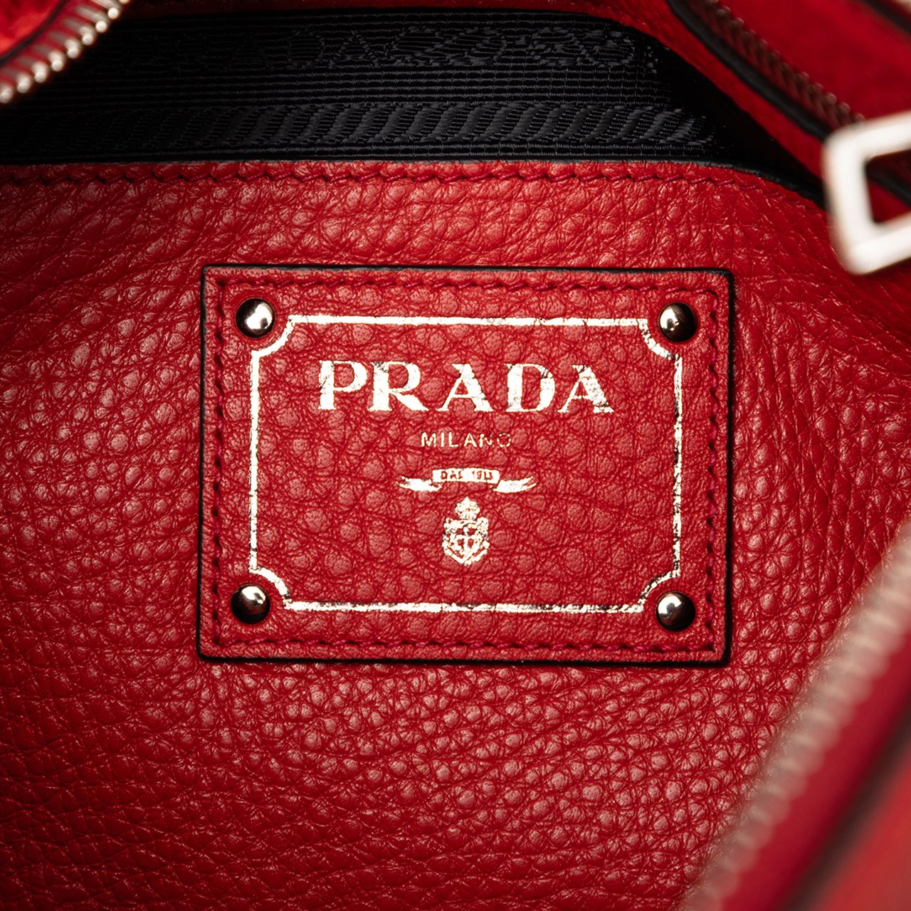 Prada Vitello Daino Clutch Rood