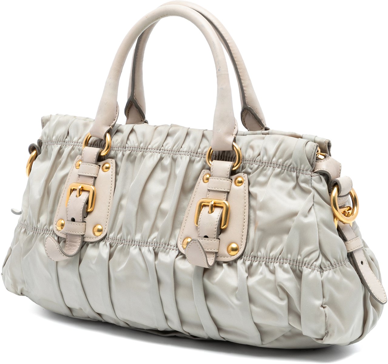 Prada Tessuto Gaufre Satchel Bruin