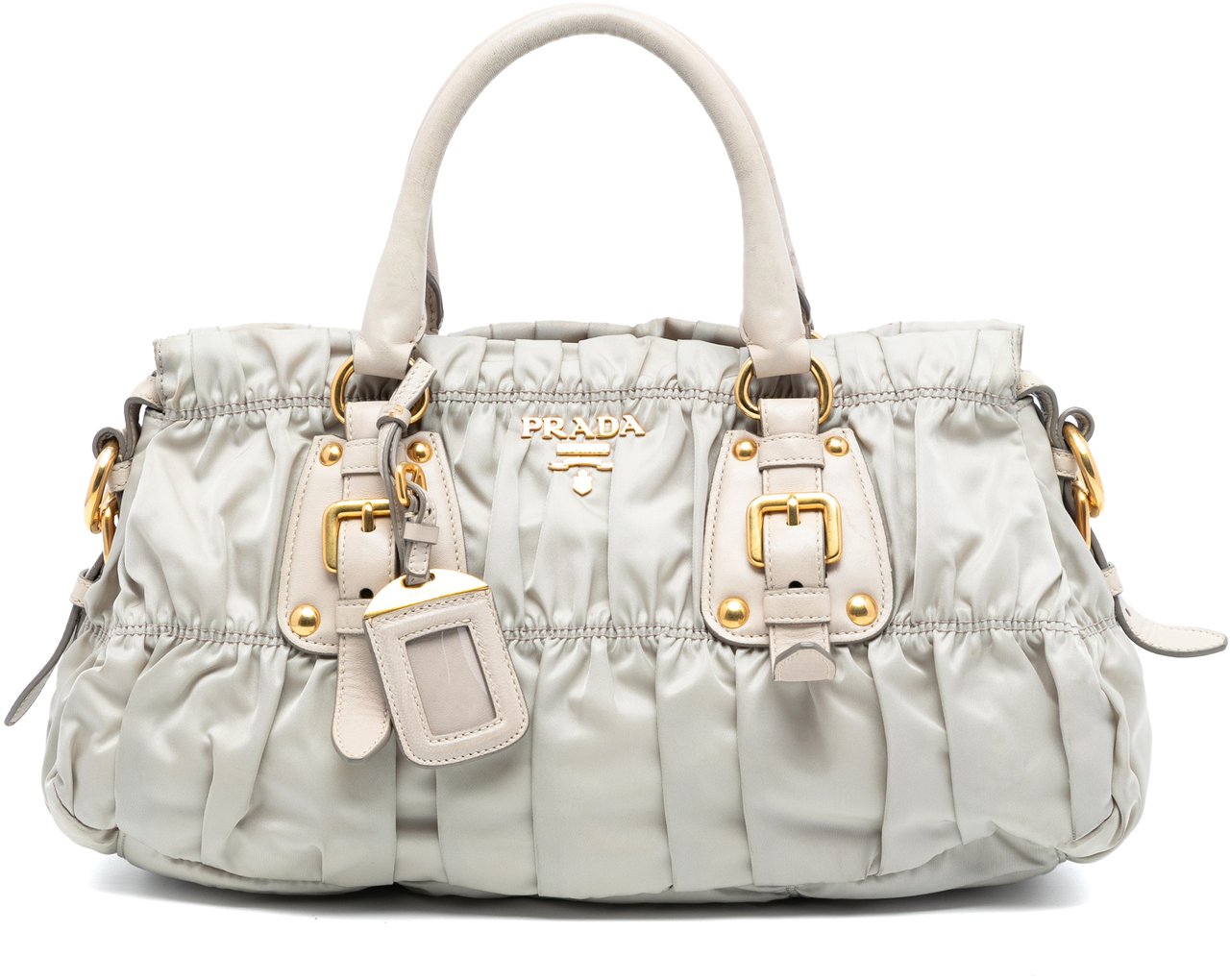 Prada Tessuto Gaufre Satchel Bruin