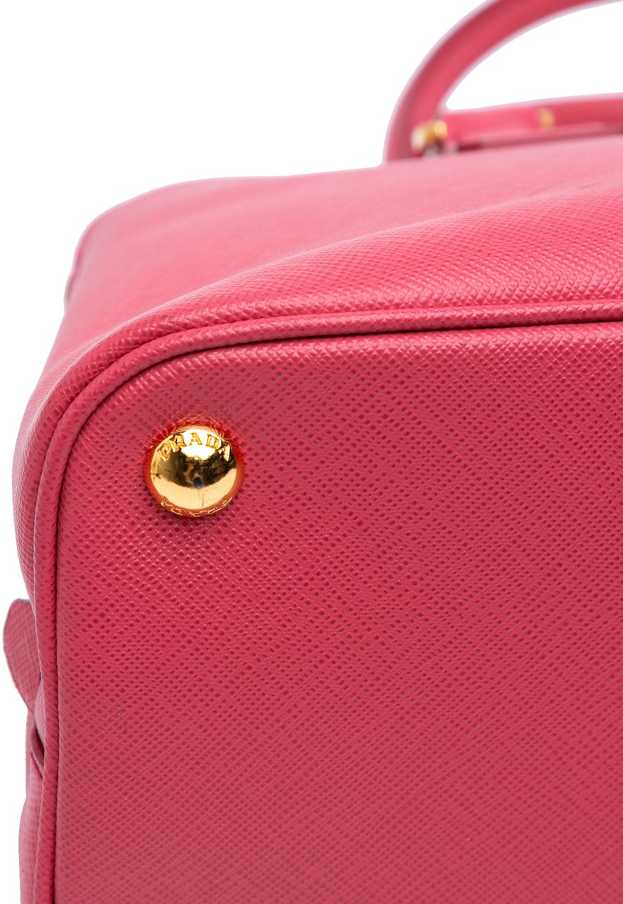 Prada Medium Saffiano Lux Promenade Satchel Roze
