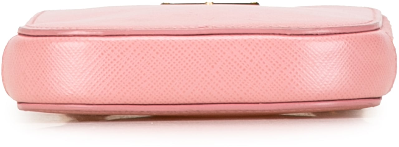 Prada Mini Saffiano Crossbody Phone Pouch Roze