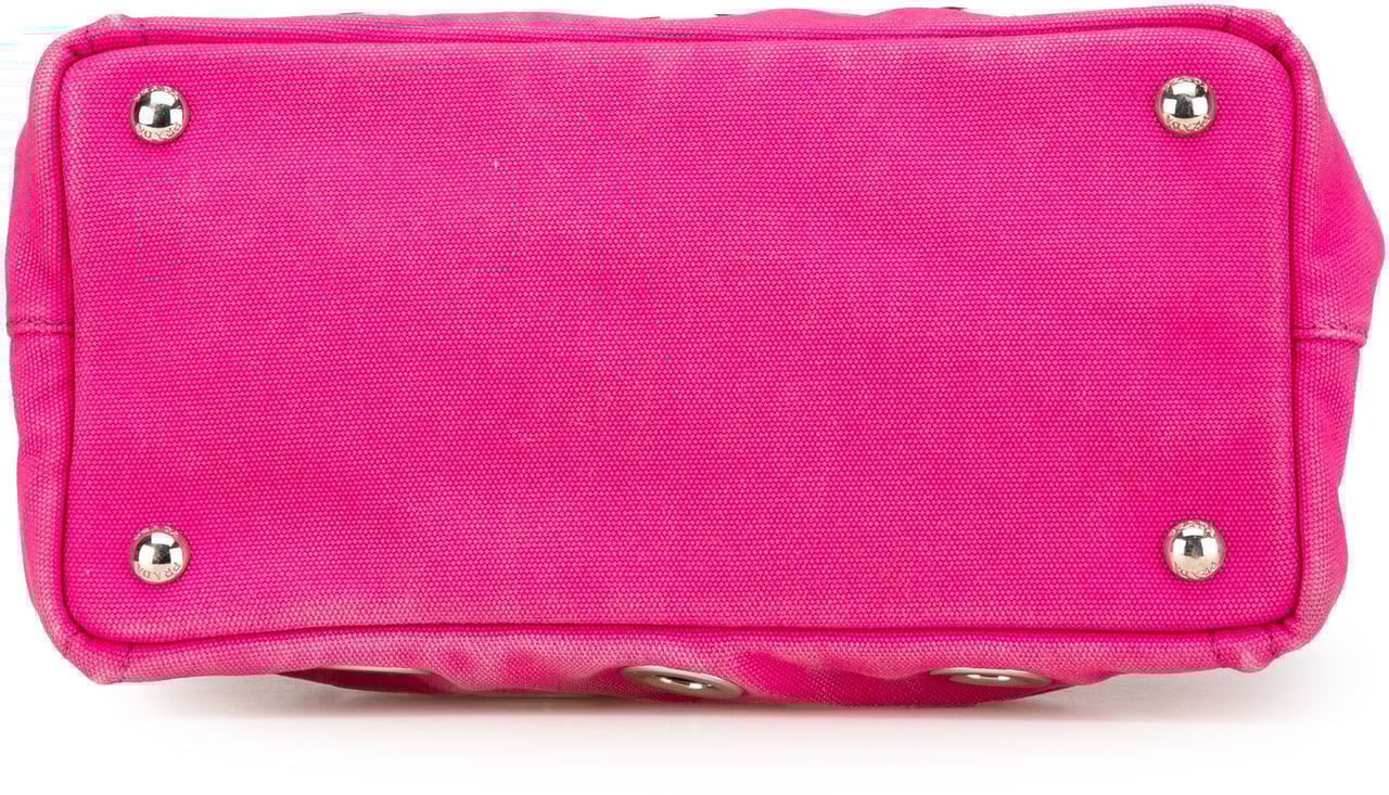 Prada Small Canvas Canapa Grommet Satchel Roze