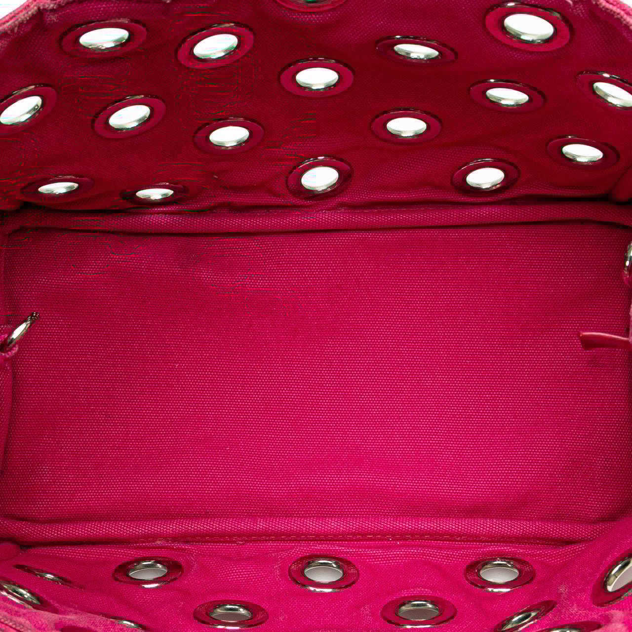 Prada Small Canvas Canapa Grommet Satchel Roze