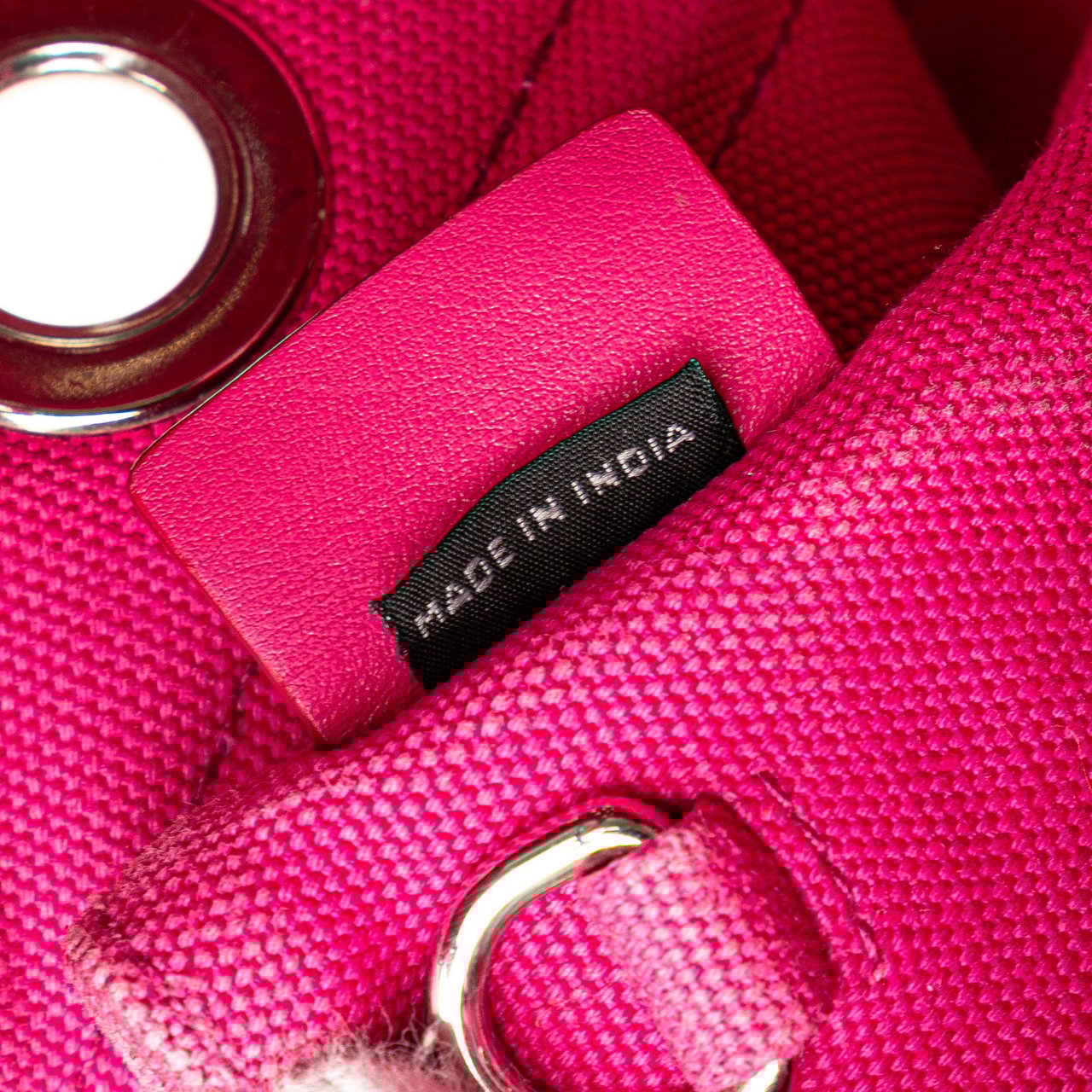 Prada Small Canvas Canapa Grommet Satchel Roze