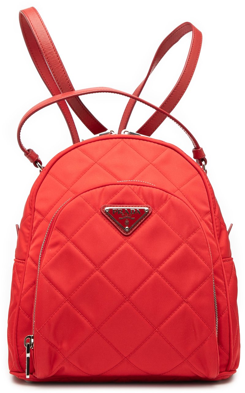 Prada Impuntu Tessuto Backpack Rood