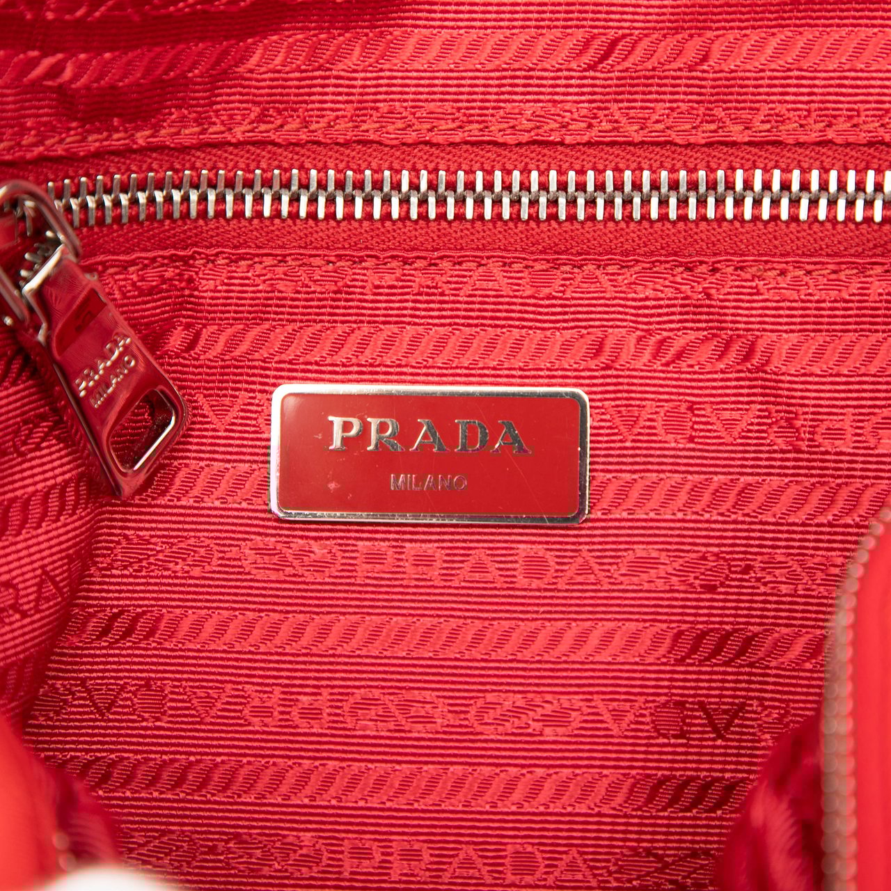 Prada Impuntu Tessuto Backpack Rood