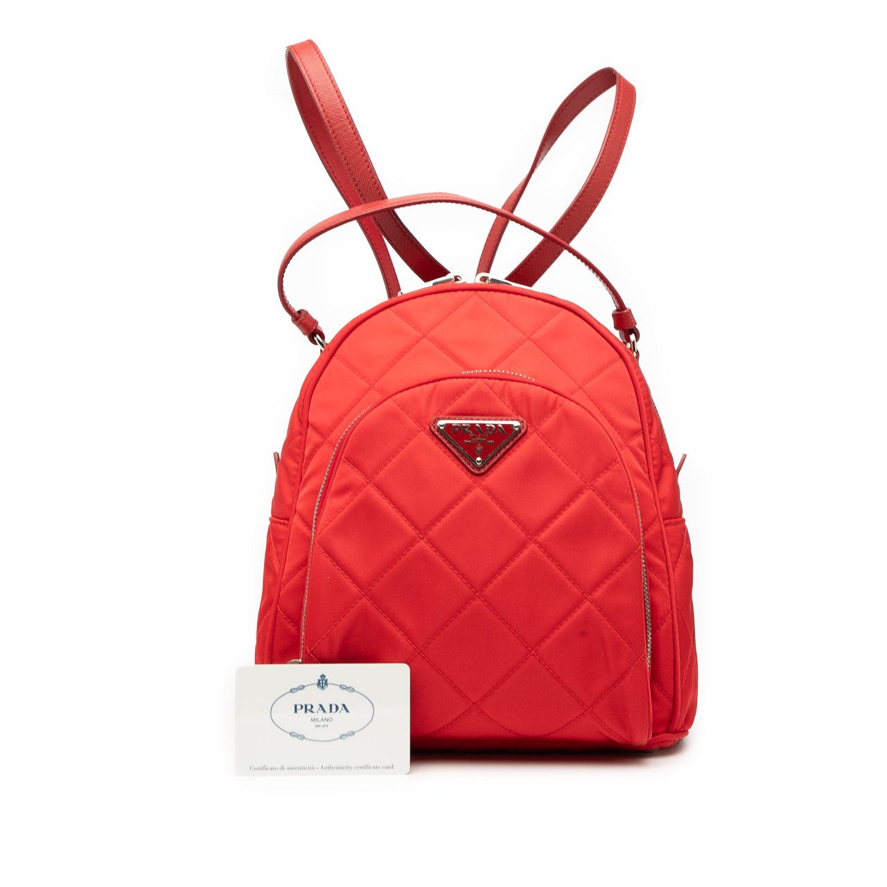 Prada Impuntu Tessuto Backpack Rood