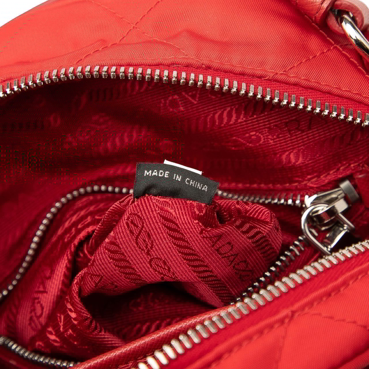 Prada Impuntu Tessuto Backpack Rood