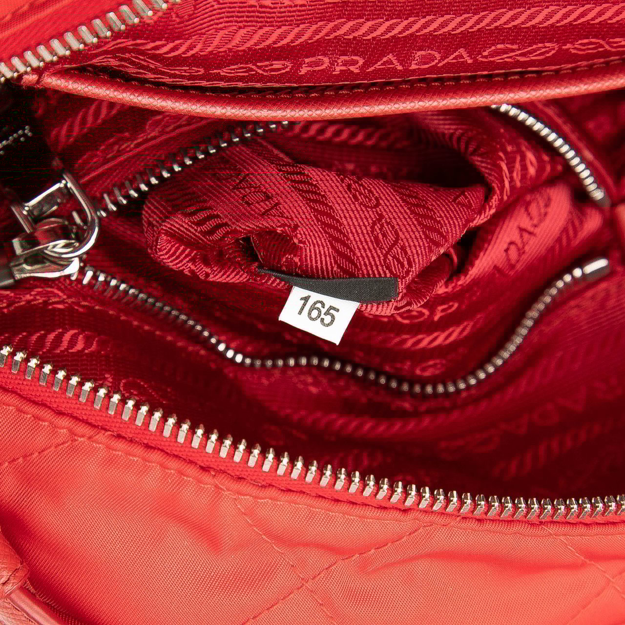Prada Impuntu Tessuto Backpack Rood