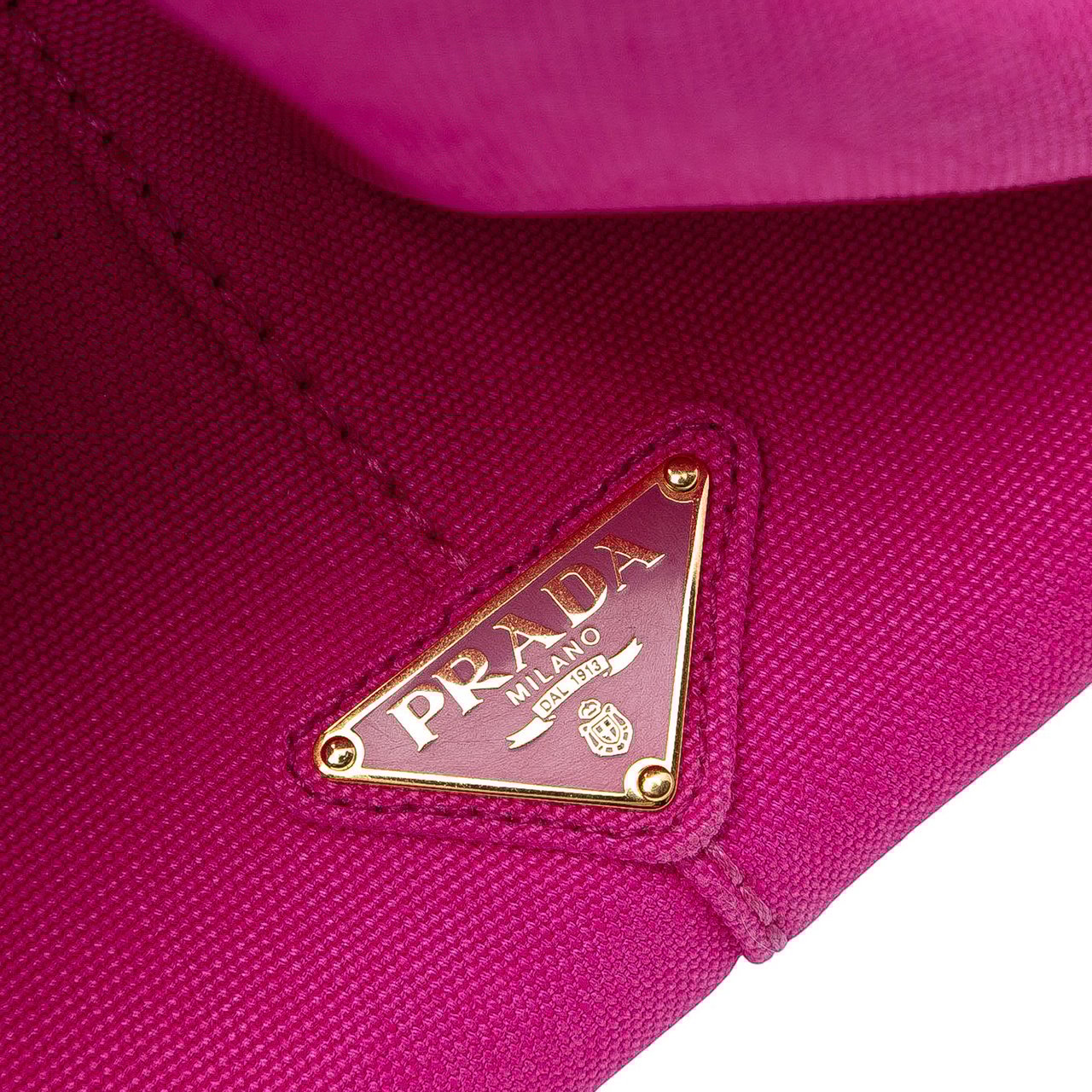 Prada Large Canvas Canapa Logo Satchel Roze