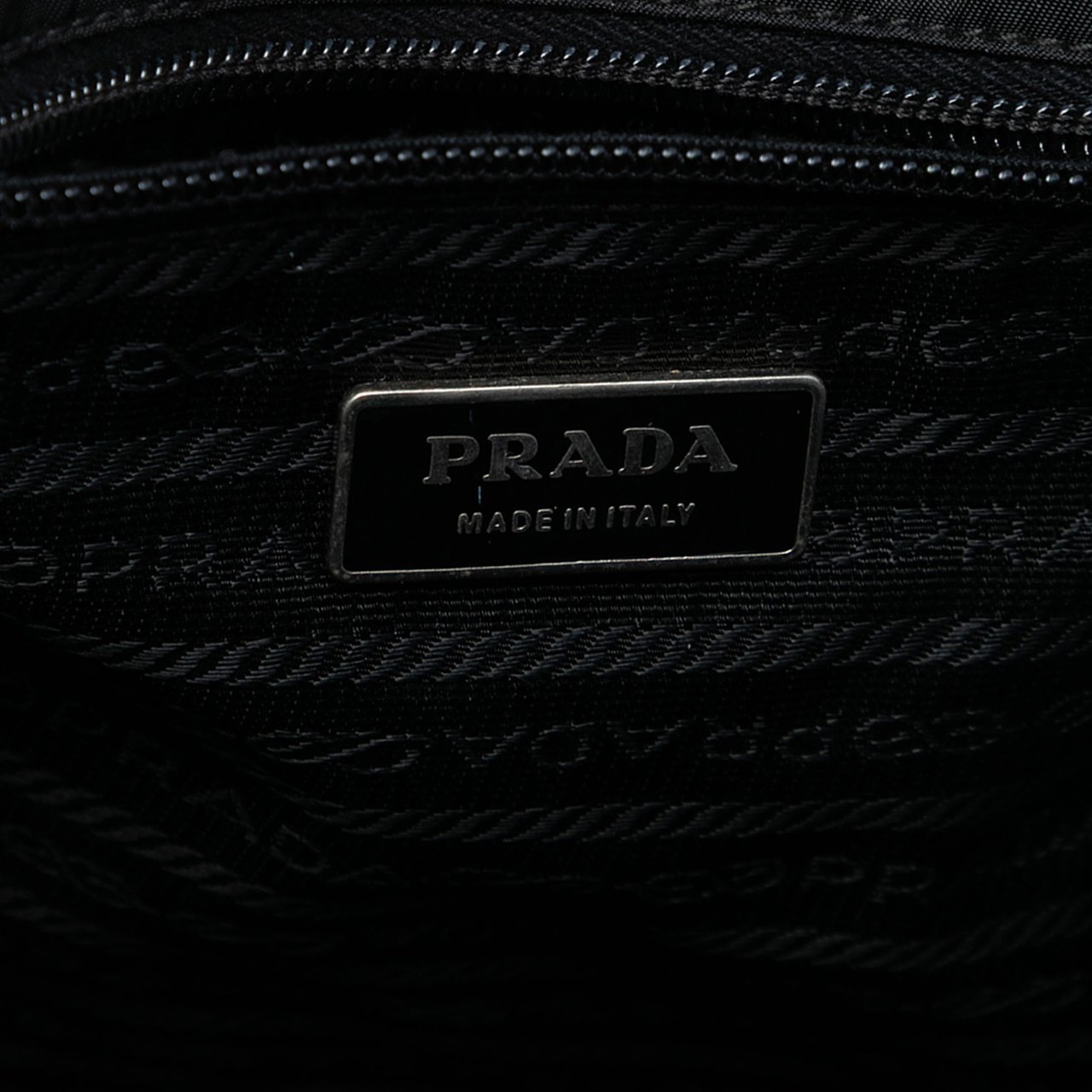 Prada Tessuto Canapa Logo Satchel Zwart