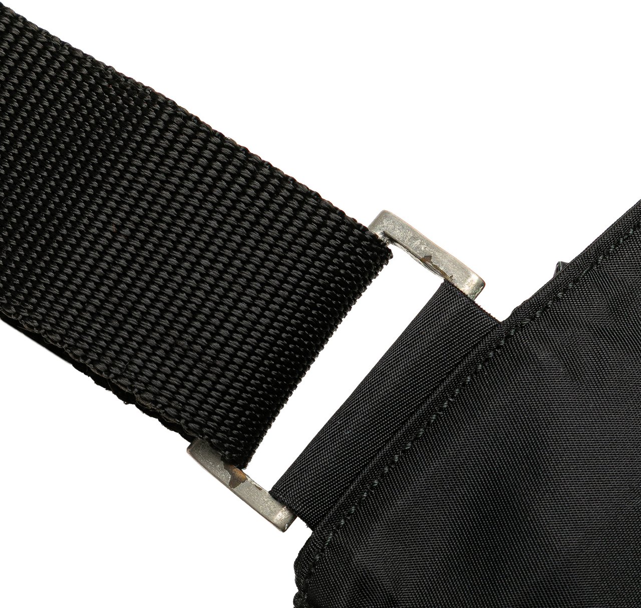 Prada Tessuto Zip Top Crossbody Zwart