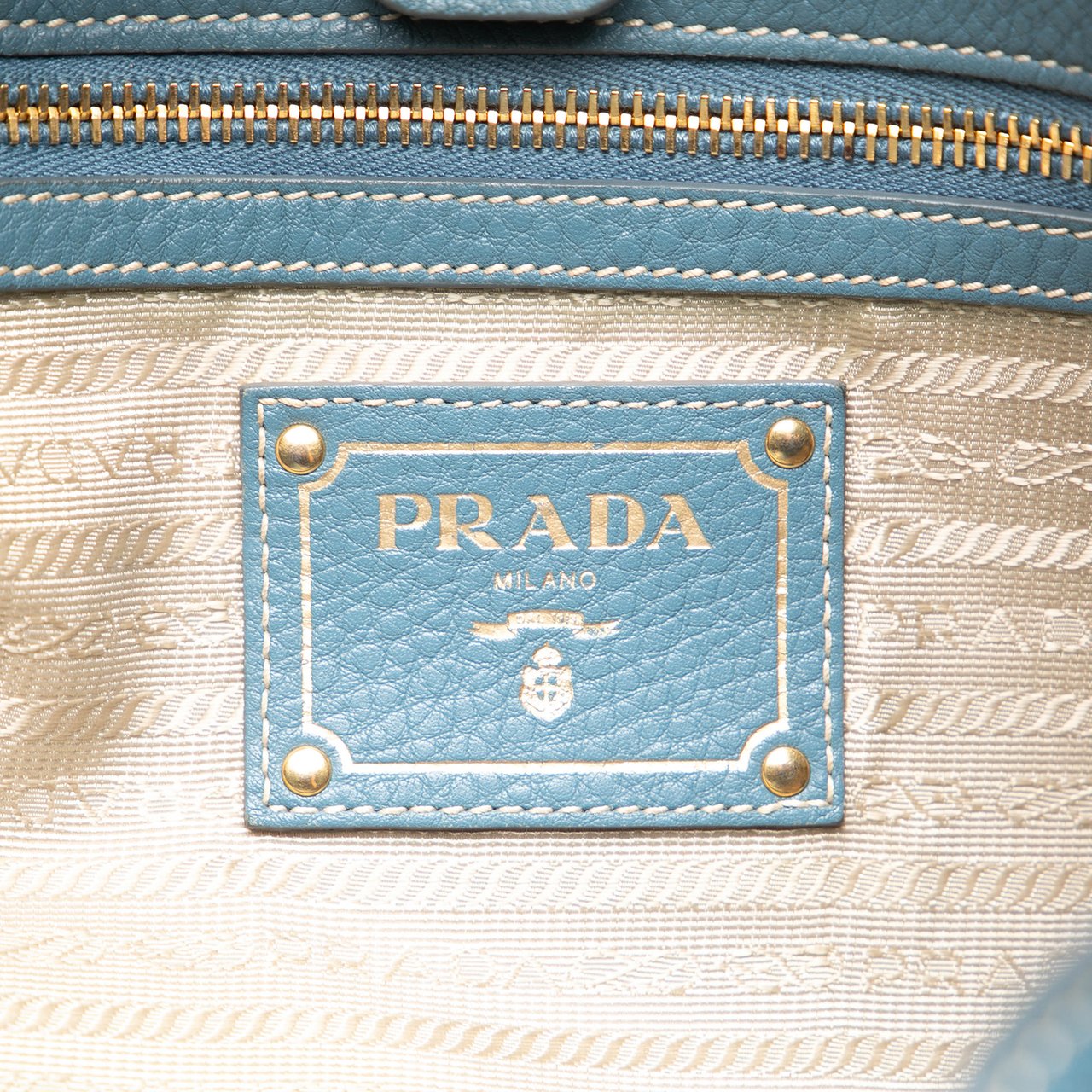 Prada Vitello Daino Hobo Blauw
