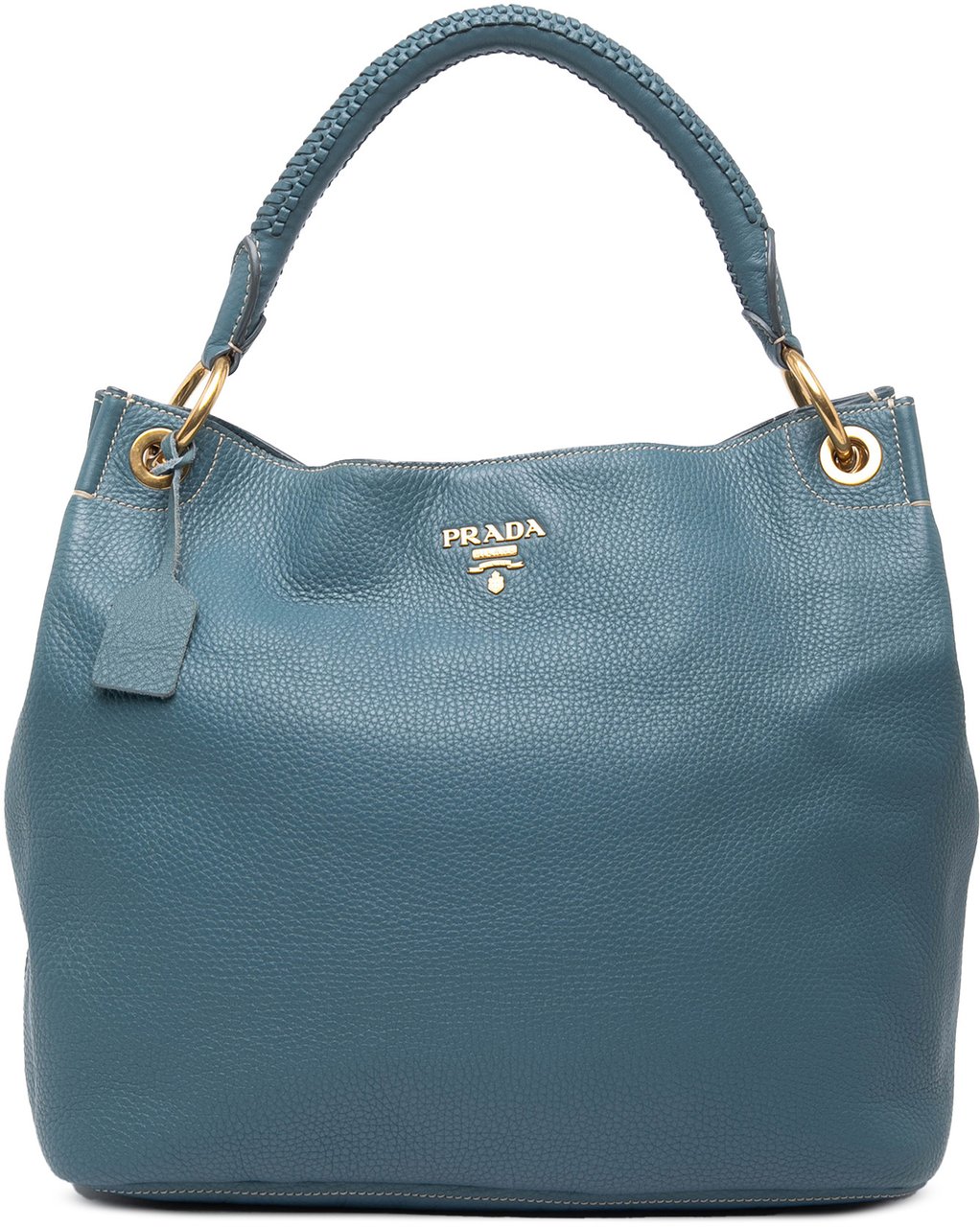 Prada Vitello Daino Hobo Blauw