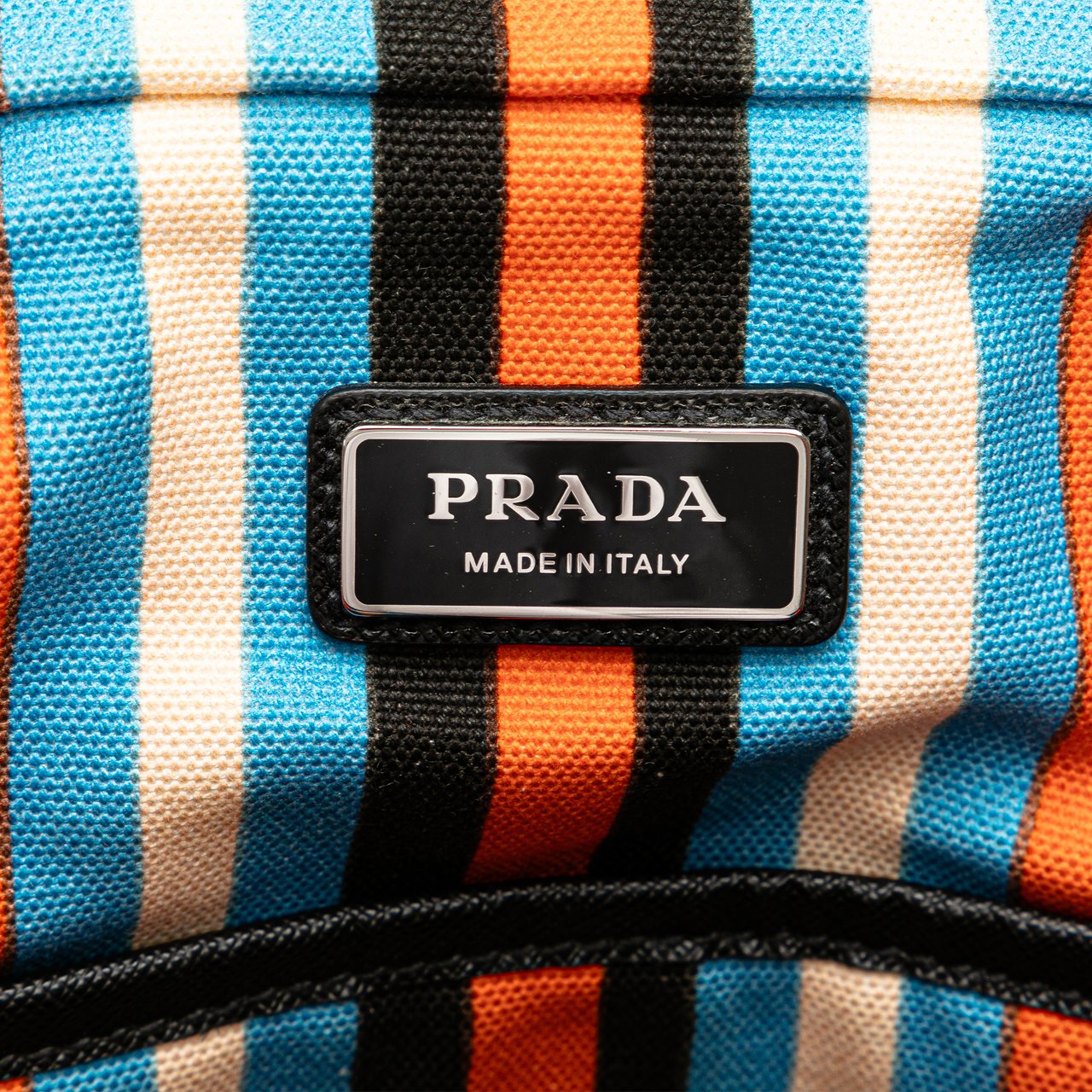 Prada Canapa Baiadera Crossbody Bag Oranje