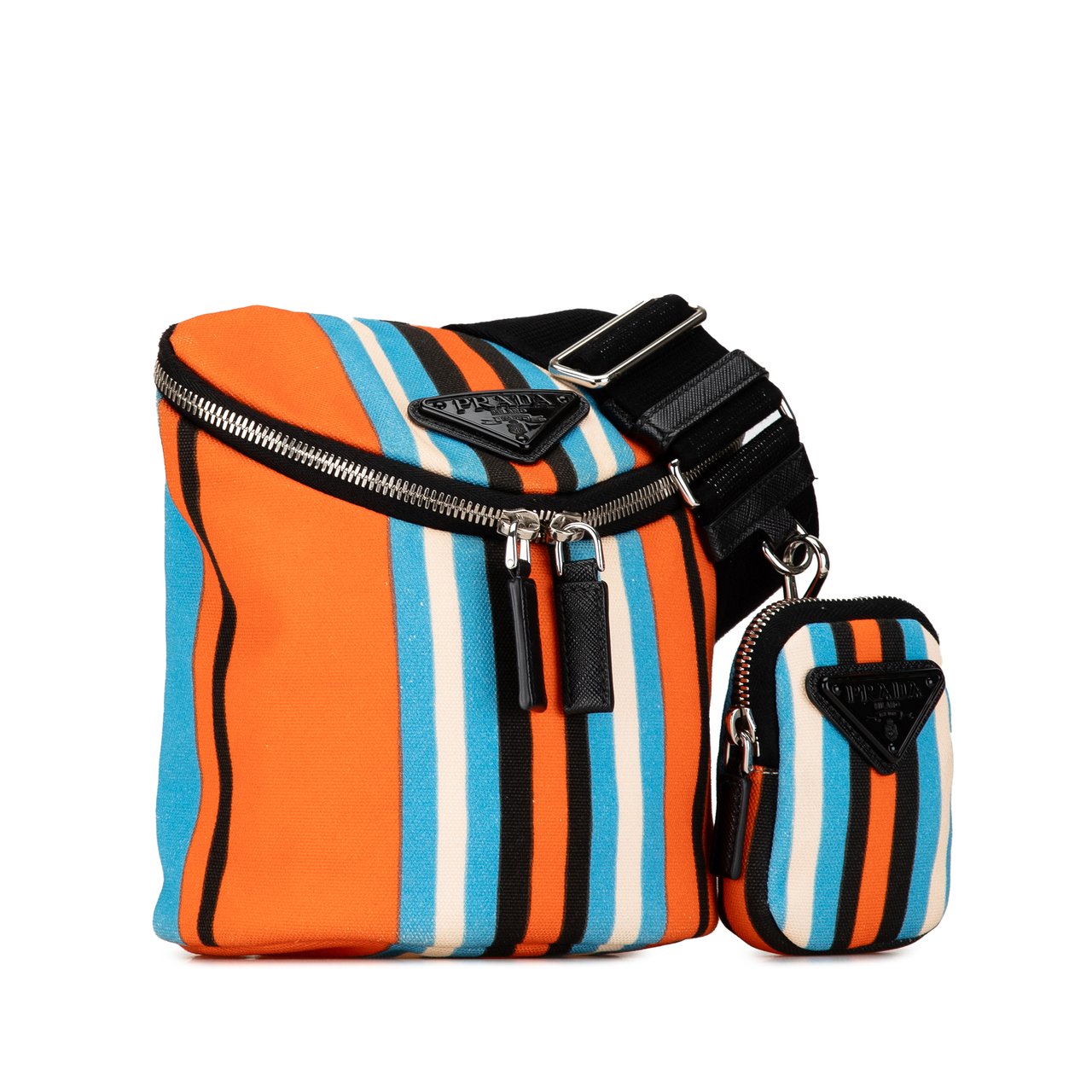 Prada Canvas Canapa Baiadera Crossbody Oranje