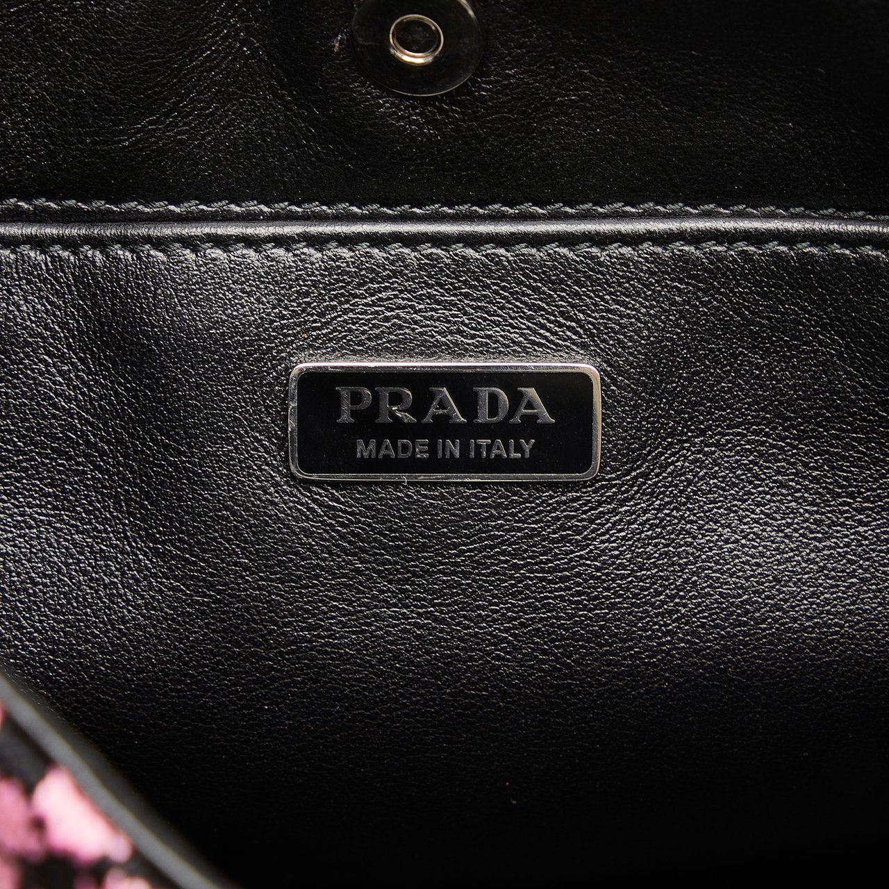 Prada Maglia Jacquard Knit Cleo Bag Roze