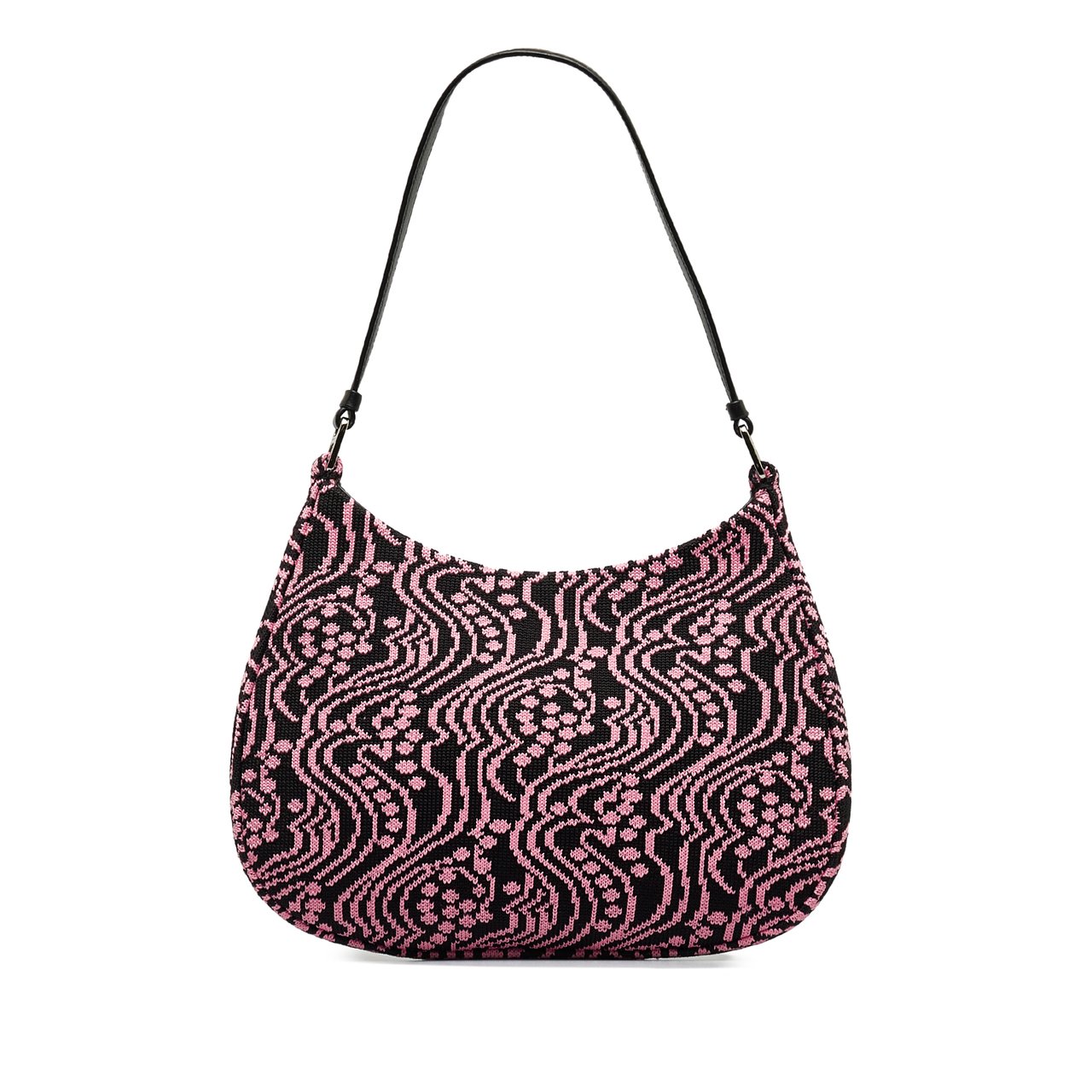 Prada Maglia Jacquard Knit Cleo Bag Roze