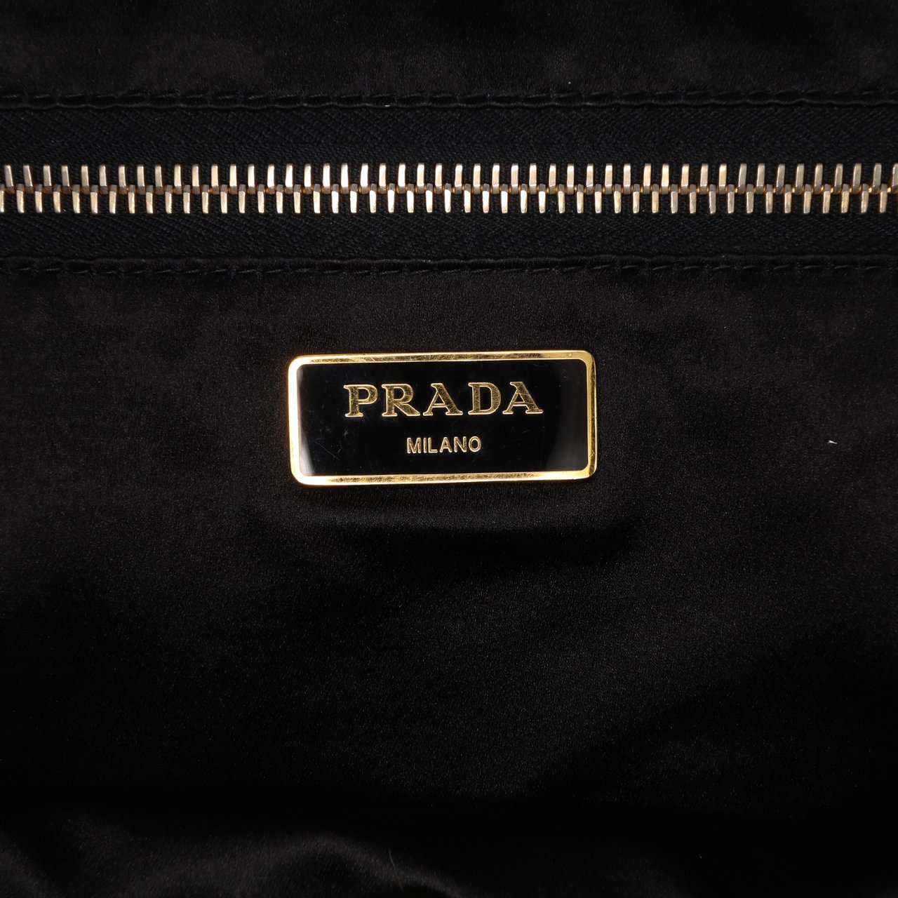 Prada Sequined Satin Stripes Tote Blauw