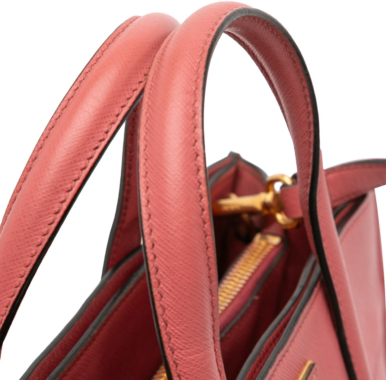 Prada Saffiano Soft Triple Pocket Tote Roze