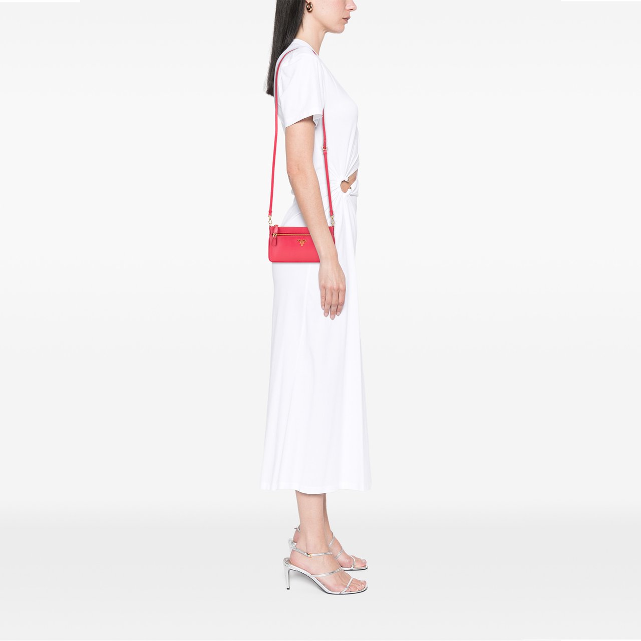 Prada Saffiano Crossbody Roze