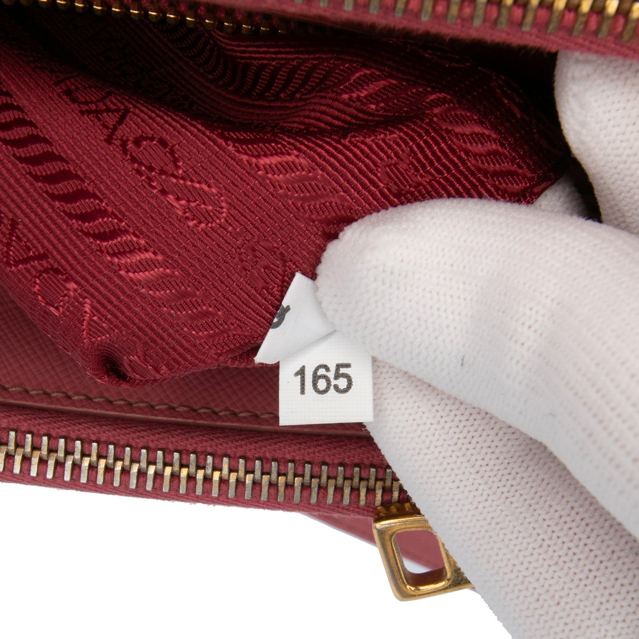 Prada Small Saffiano Lux Galleria Double Zip Satchel Roze