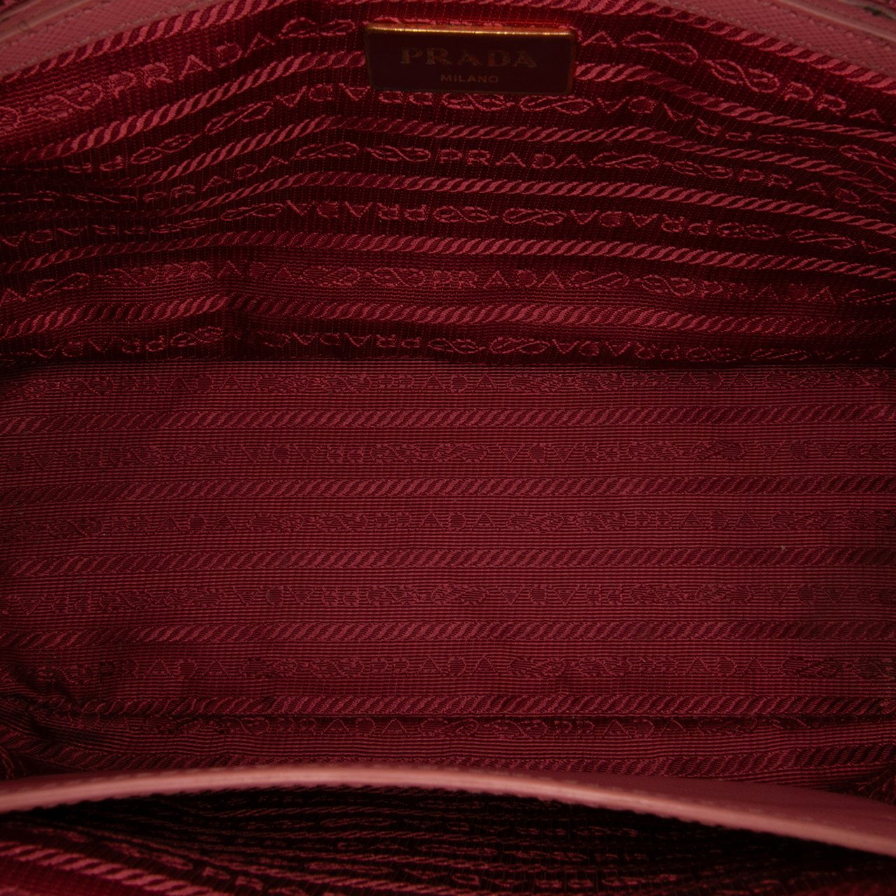 Prada Small Saffiano Lux Galleria Double Zip Satchel Roze