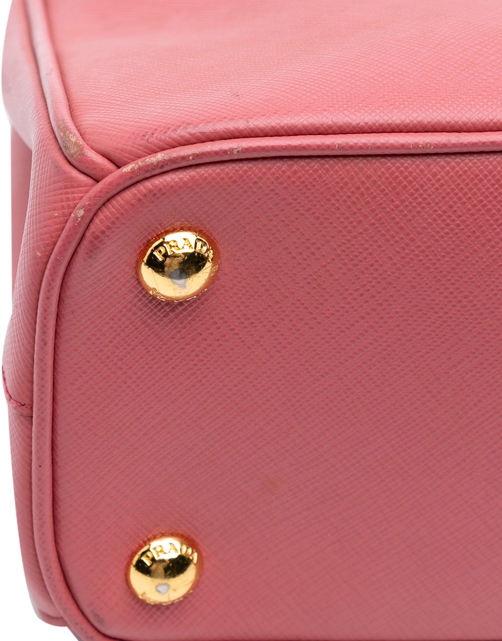 Prada Small Saffiano Lux Galleria Double Zip Satchel Roze
