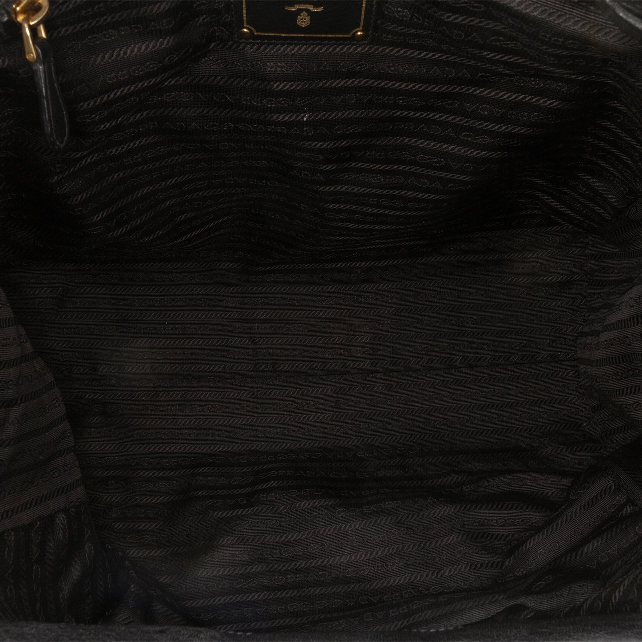 Prada Vitello Daino Frame Convertible Tote Zwart