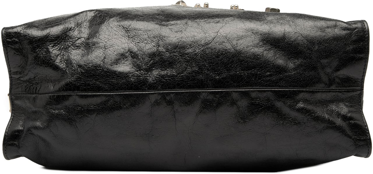 Prada Nappa Leather Antique Skull Tote Zwart