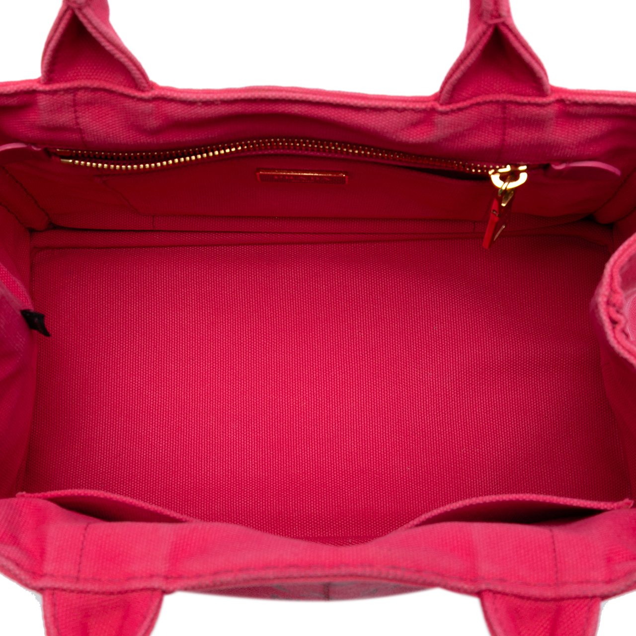 Prada Small Canvas Canapa Logo Satchel Roze