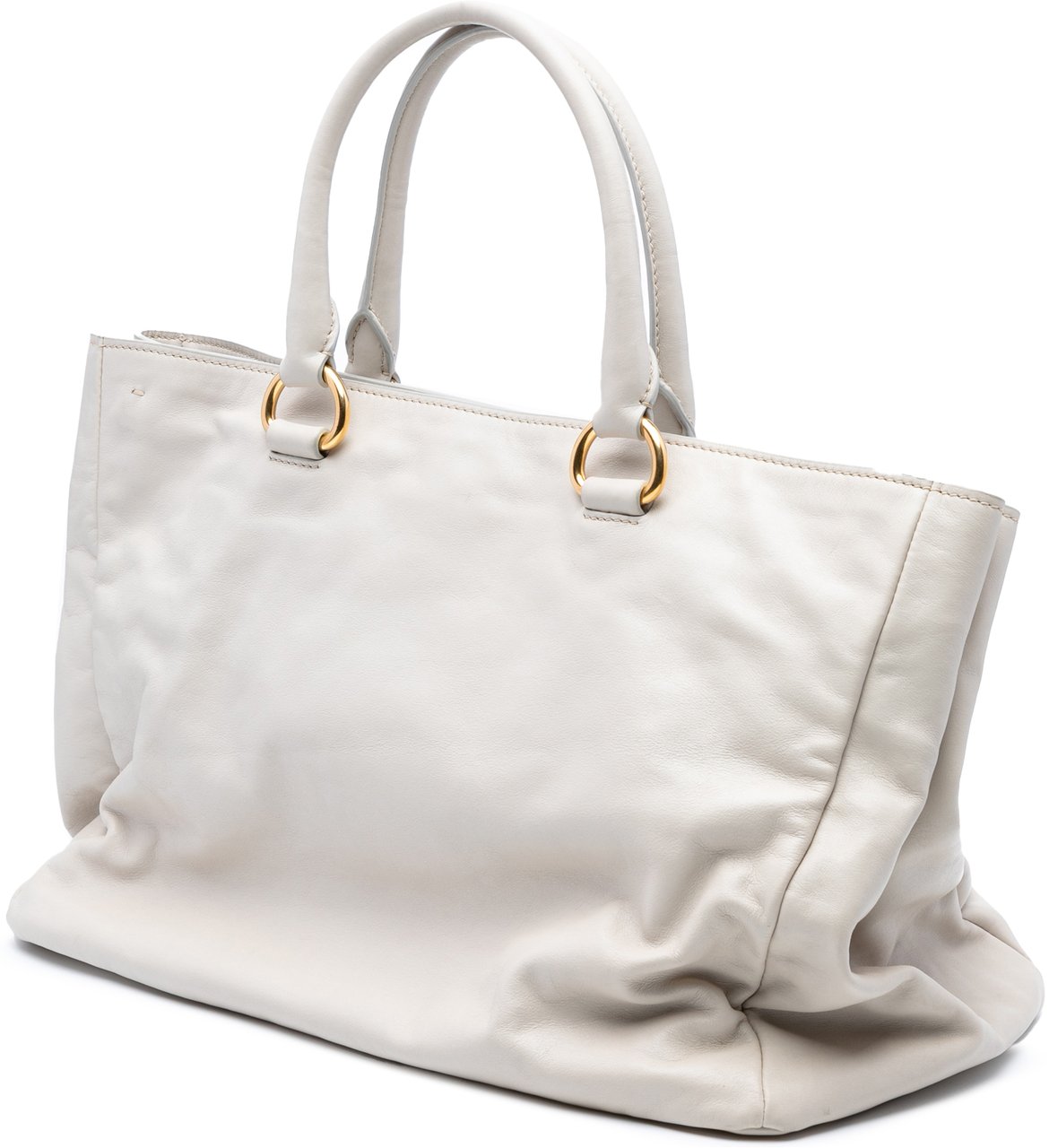 Prada Soft Calf Satchel Wit