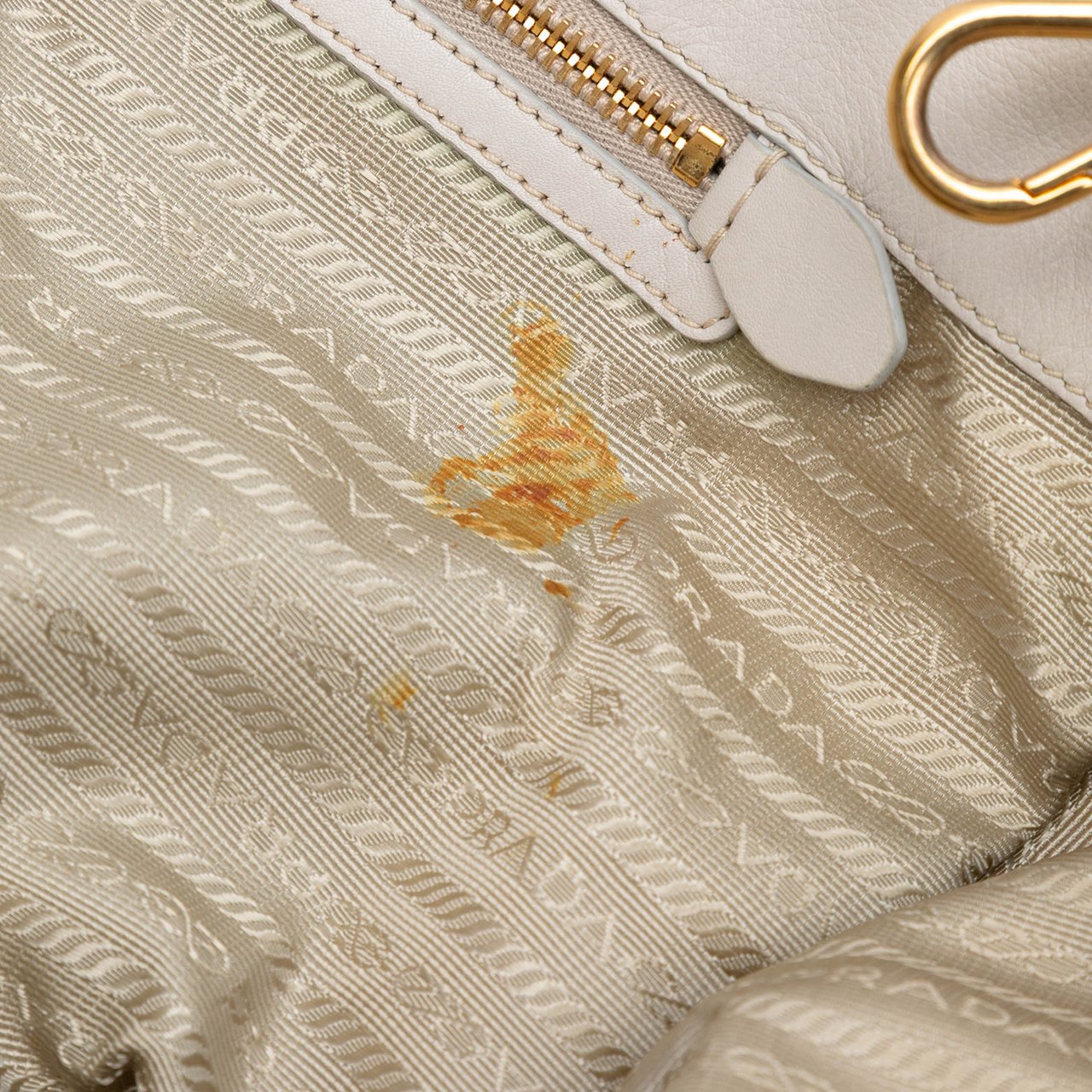 Prada Soft Calf Satchel Wit