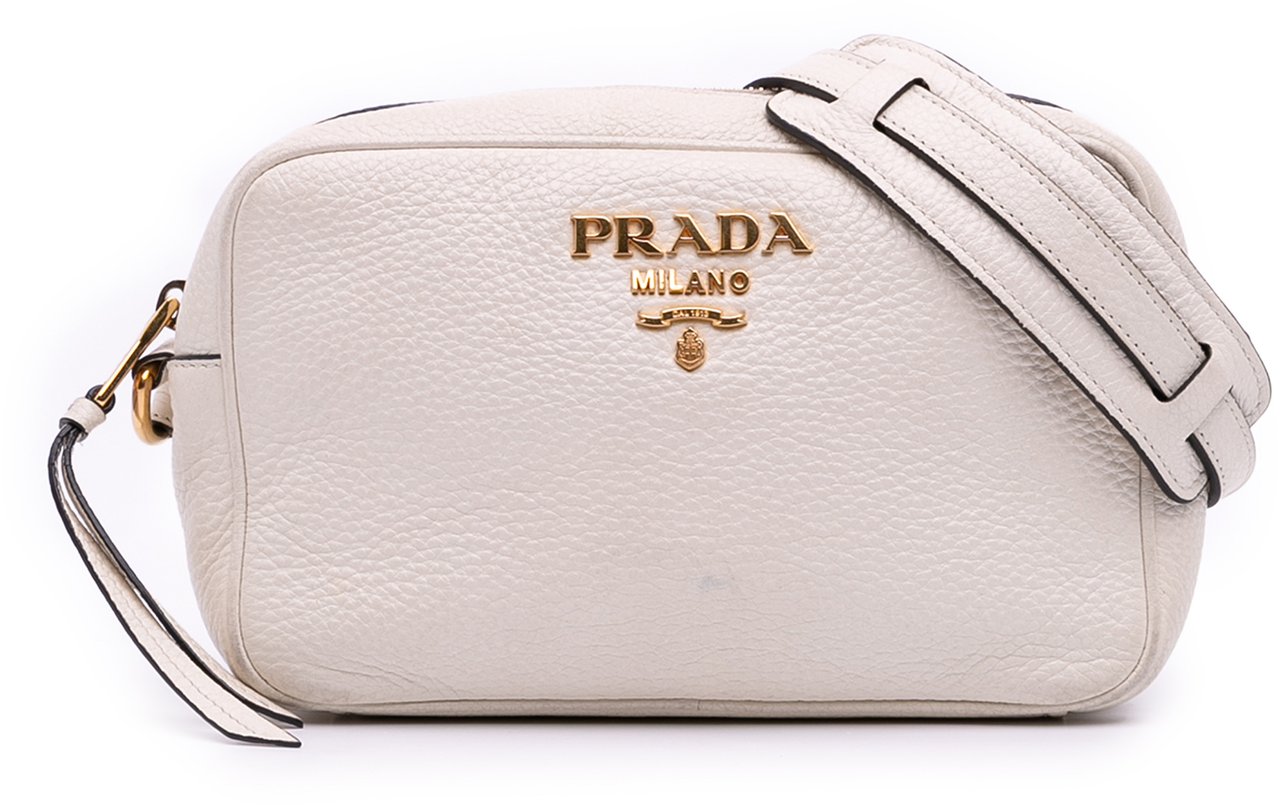 Prada Vitello Daino Camera Bag Wit