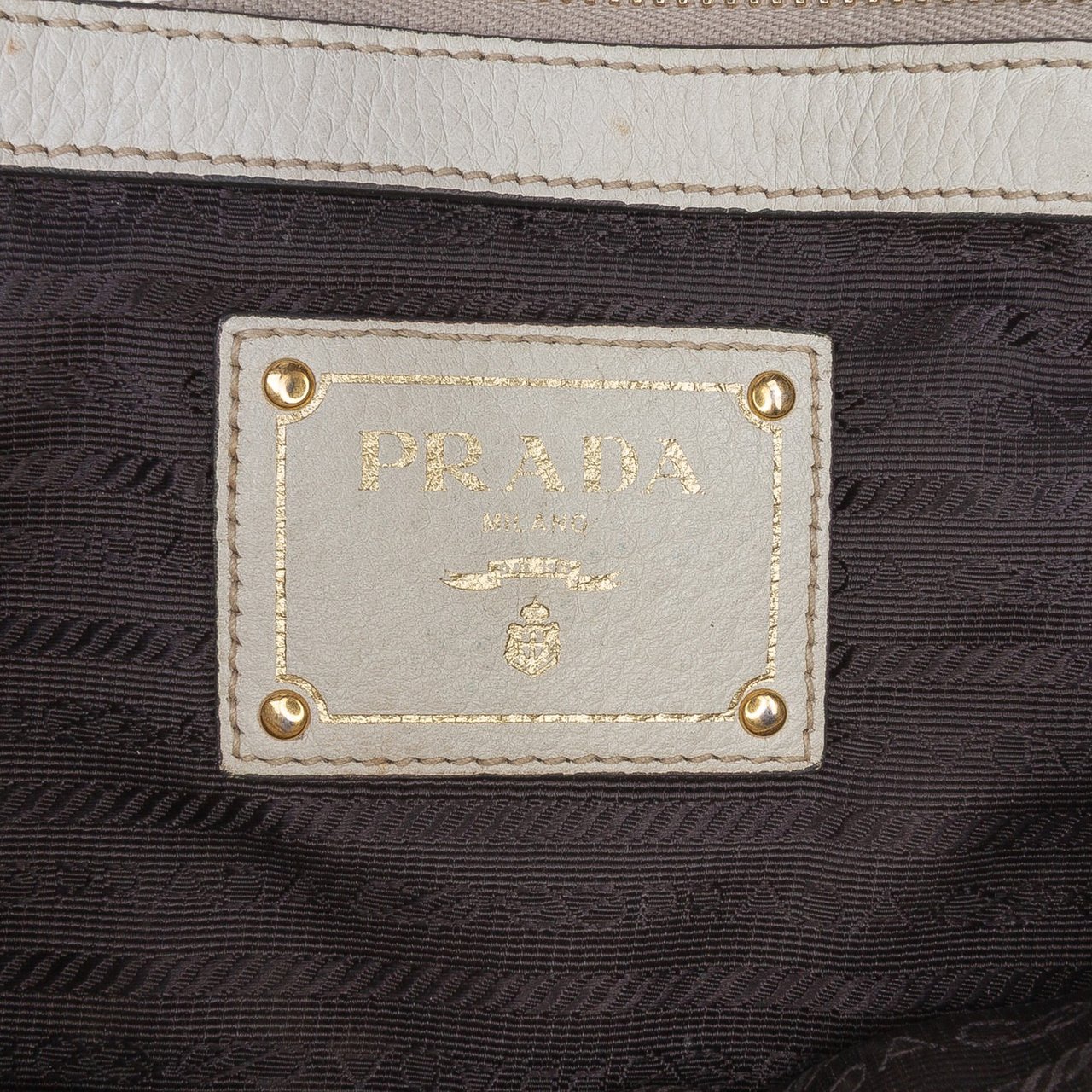 Prada Small Vitello Phenix Tote Wit
