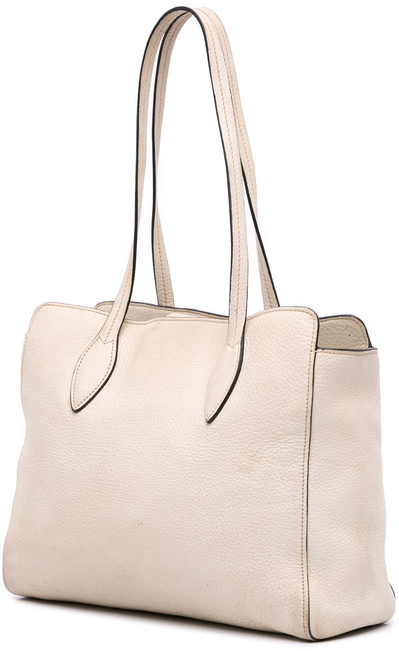 Prada Small Vitello Phenix Tote Wit