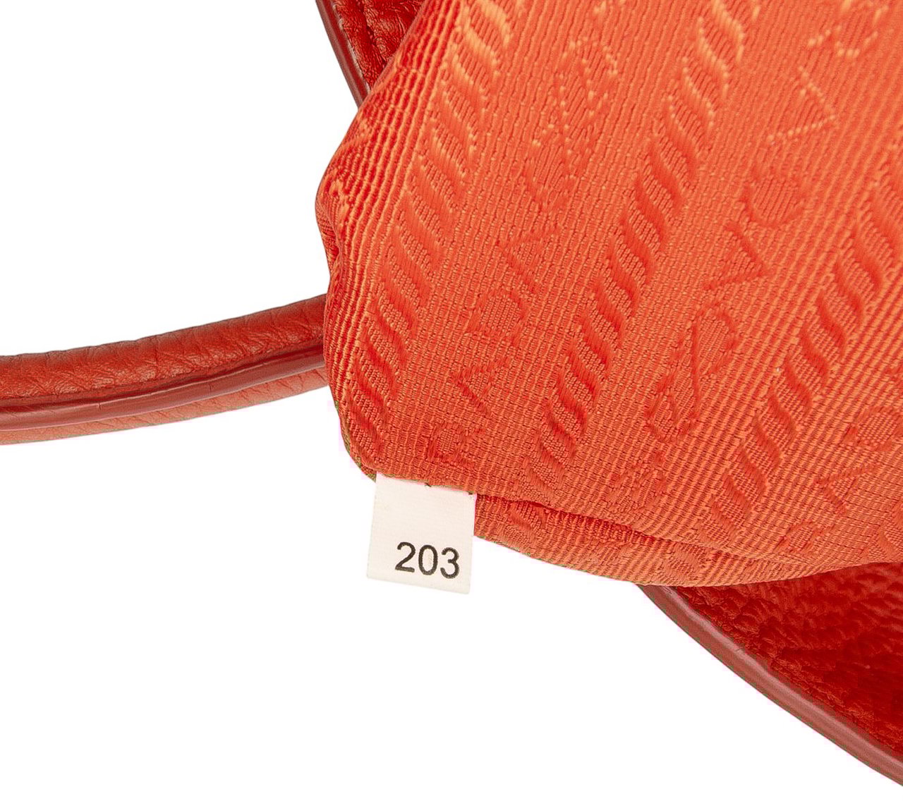 Prada Vitello Daino Open Convertible Tote Oranje