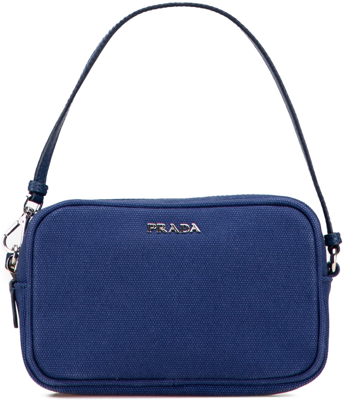 Prada Canvas Canapa Pouch Blauw